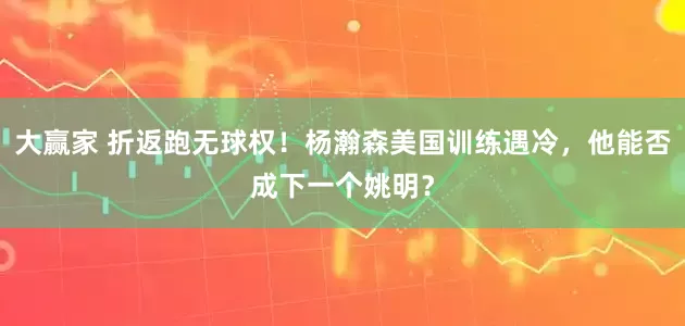 大赢家 折返跑无球权！杨瀚森美国训练遇冷，他能否成下一个姚明？